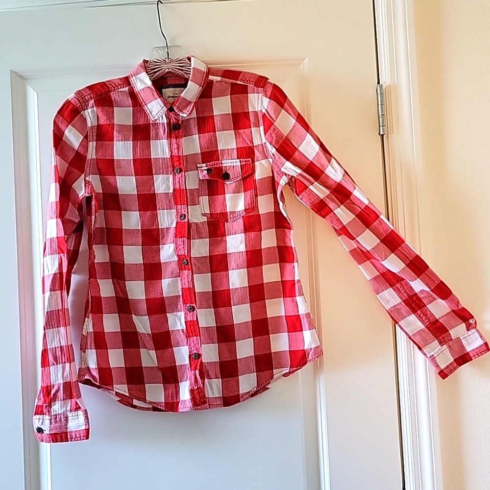 Abercrombie kids plaid long sleeve shirt size XL